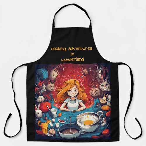 Cooking adventures black apron 