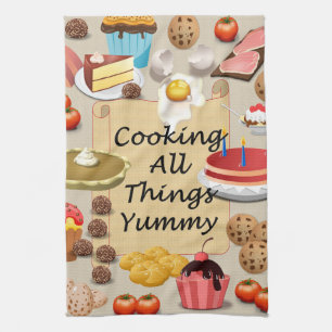 Cooking All Things Yummy Kitchen Towel