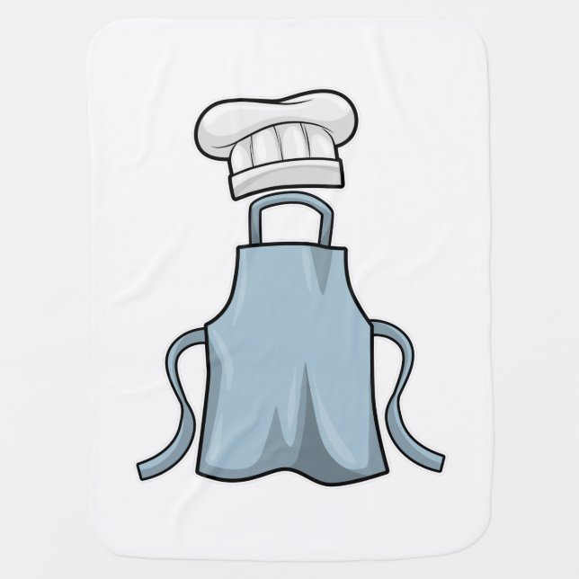 Cooking apron and Cooking hat Baby Blanket (Front)