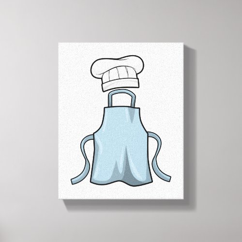 Cooking apron and Cooking hat Canvas Print