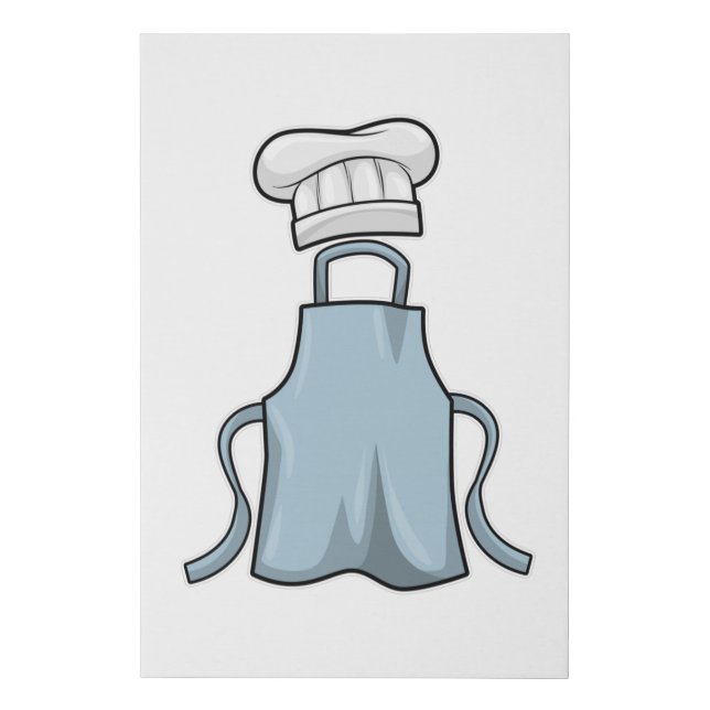 Cooking apron and Cooking hat Faux Canvas Print (Front)