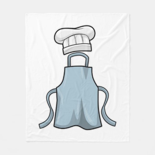 Cooking apron and Cooking hat Fleece Blanket