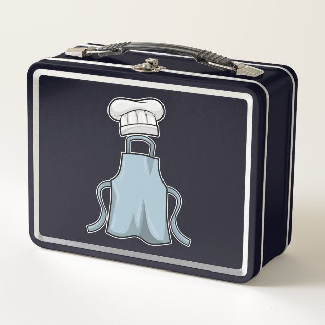 Cooking apron and Cooking hat Metal Lunch Box (Front)