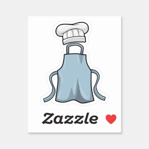 Cooking apron and Cooking hat Sticker