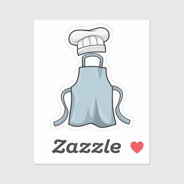 Cooking apron and Cooking hat Sticker (Sheet)