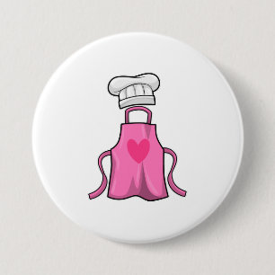 Cooking apron and Cooking hat with Heart Button