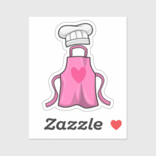 Cooking apron and Cooking hat with Heart Sticker