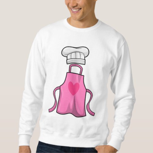 Cooking apron and Cooking hat with Heart Sweatshirt