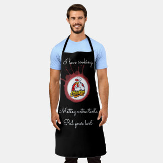 Cooking Arena Black Chicken Grill Master Apron