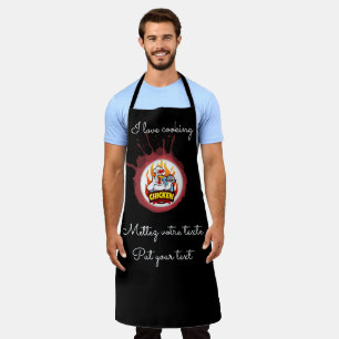 Cooking Arena Black Chicken Grill Master Apron