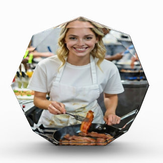 Cooking Bacon Photo Customize Acrylic Award