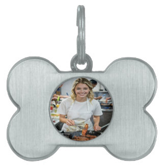 Cooking Bacon Photo Customize Pet ID Tag