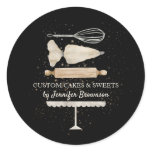 Cooking bakery chef custom business classic round sticker