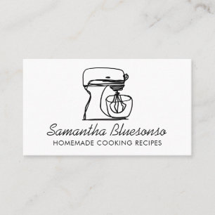 Cooking bakery homemade food recipes business card