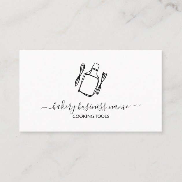 Cooking bakery homemade food recipes modern business card