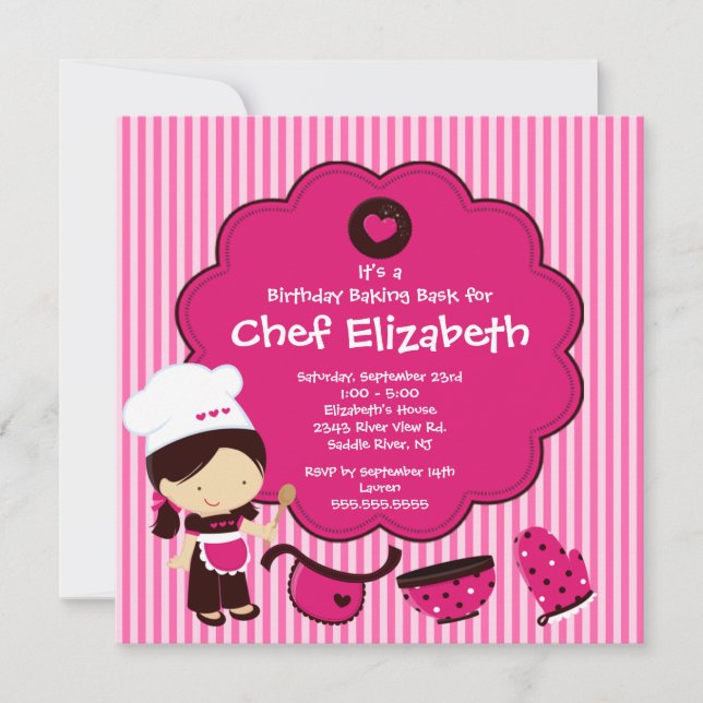 Cooking Baking Birthday Party Invitation (Front)