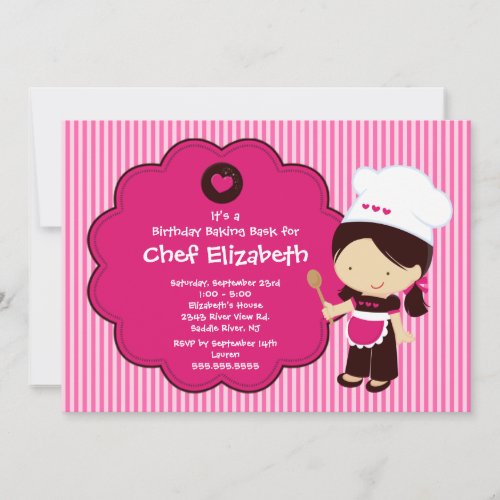 Cooking Baking Birthday Party Invitation