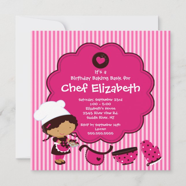 Cooking Baking Birthday Party Invitation (Front)