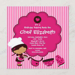 Cooking Baking Birthday Party Invitation
