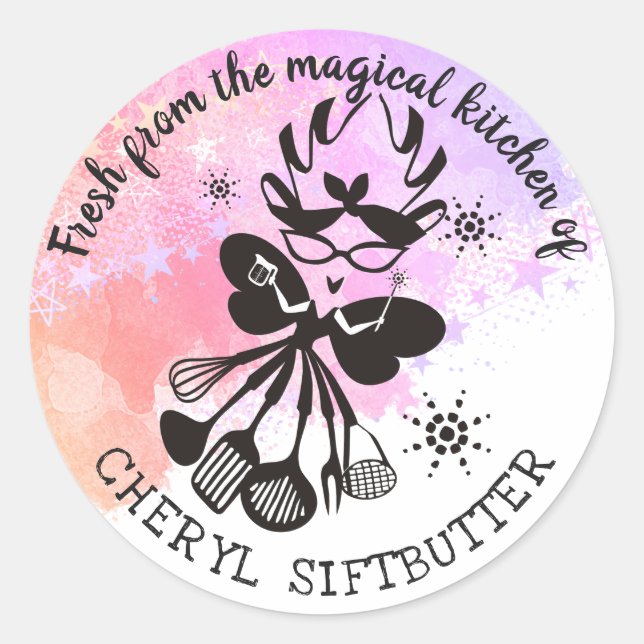 Cooking baking fairy from the kitchen of sticker (Front)