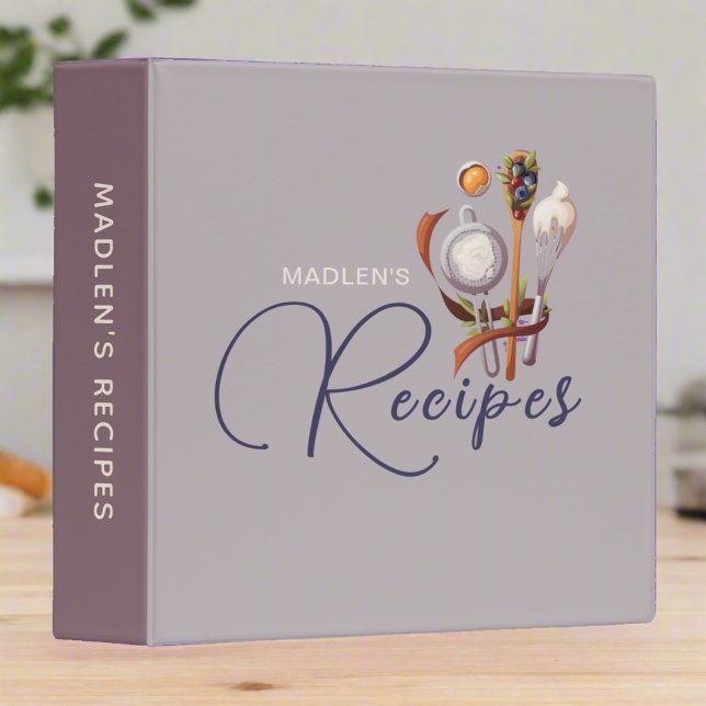 Cooking & Baking Kitchen Utensils Recipes  3 Ring Binder (Creator Uploaded)