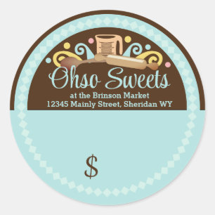 Cooking baking utensils from the kitchen of classic round sticker