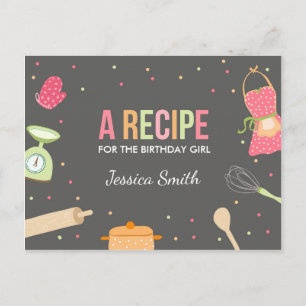 Cooking birthday Recipe card baking party Kitchen