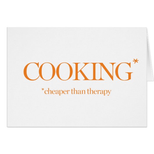 Cooking Cheaper Than Therapy Cards (Front Horizontal)