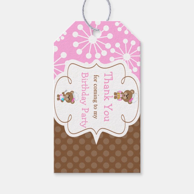 Cooking Chef Bears Thank You Gift Tag (Front)