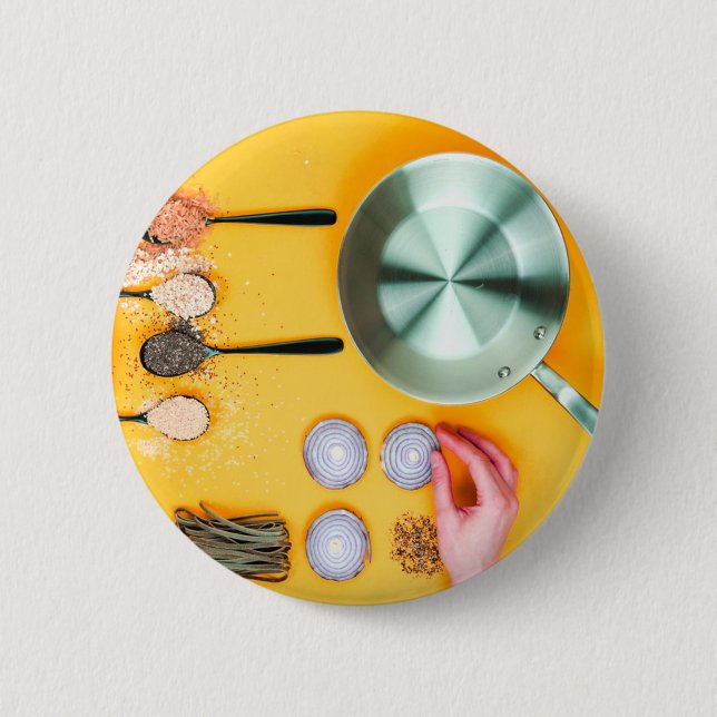 Cooking Chef Pan Button (Front)
