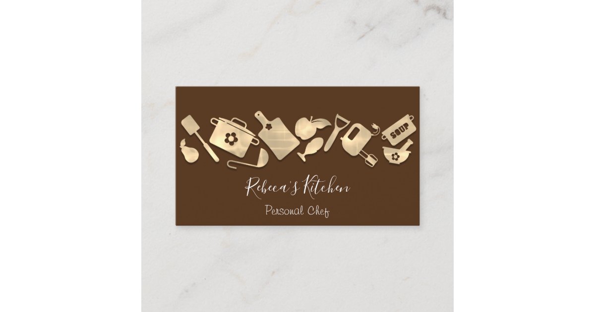 Cooking Chef Restaurant Catering Logo QR Logo Business Card | Zazzle