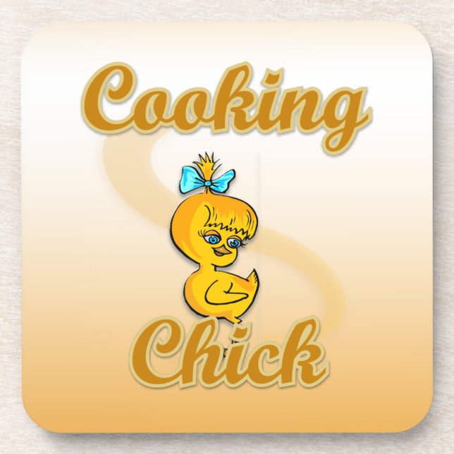 Cooking Chick Drink Coaster (Front)