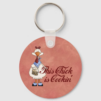 Cooking Chick Keychain