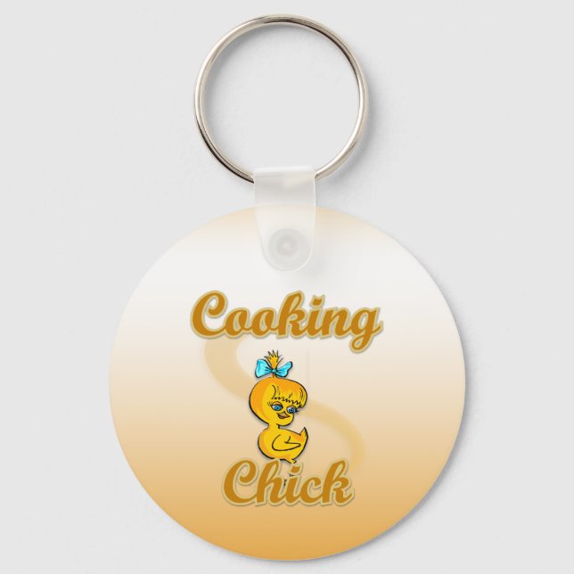 Cooking Chick Keychain (Front)