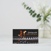 Cooking Classes Chef Catering Restaurant Business Card (Standing Front)