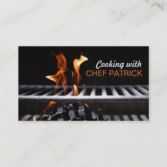 Cooking Classes Chef Catering Restaurant Business Card (Front)