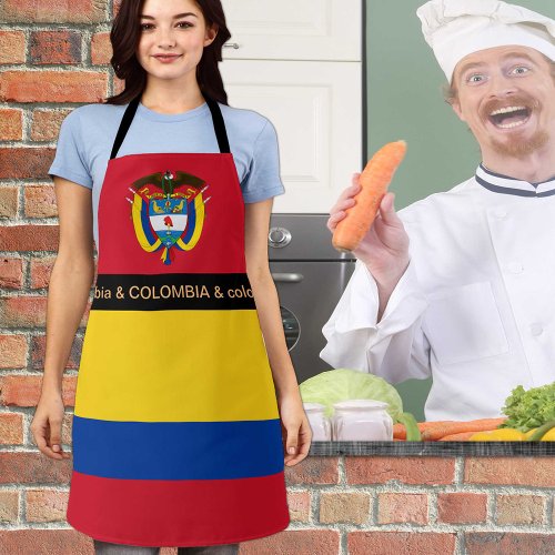 Cooking Colombia  Colombian Flag Chefs kitchen Apron