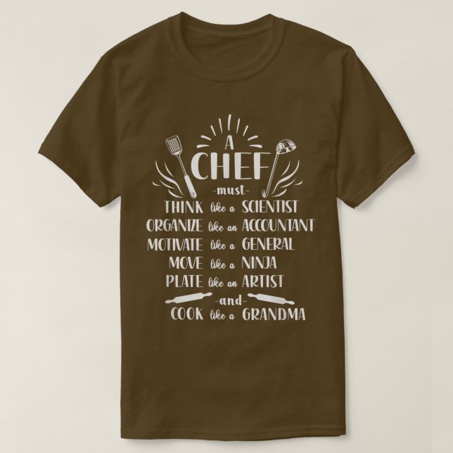 Cooking Cook Kitchen Chef  T-Shirt (Design Front)