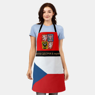 Cooking Czechia & Czech Flag Chefs kitchen Apron
