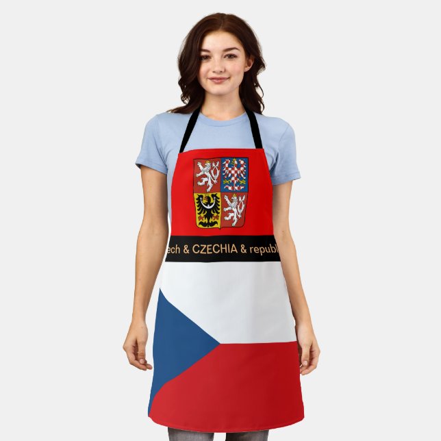 Cooking Czechia & Czech Flag Chefs kitchen Apron (Worn)