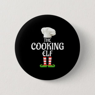 Cooking Elf Matching Family Group Christmas Party  Button
