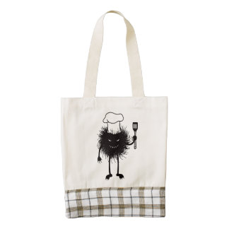 Cooking Evil Creature Halloween Zazzle HEART Tote Bag