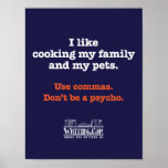 Cooking Family And Pets Poster at Zazzle