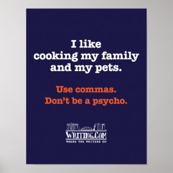 Cooking Family And Pets Poster by WritingCom at Zazzle