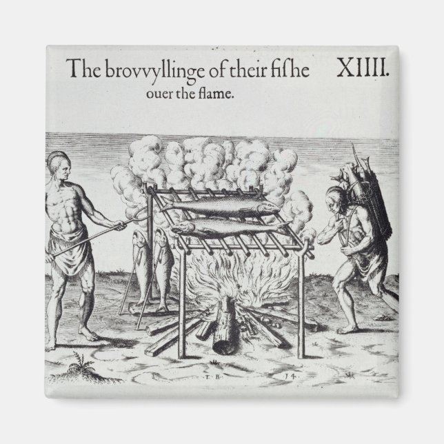 Cooking Fish Magnet (Front)