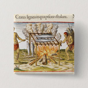 Cooking Fish Pinback Button