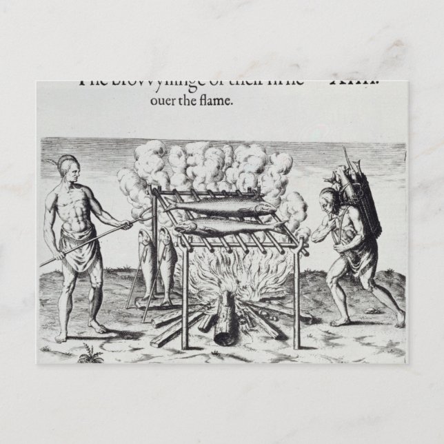 Cooking Fish Postcard (Front)