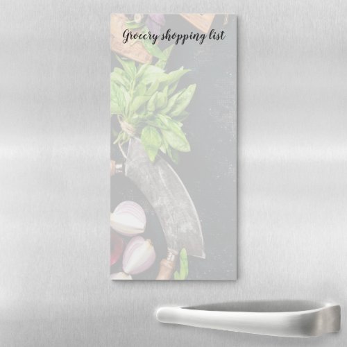 Cooking food family grocery shopping list magnetic notepad
