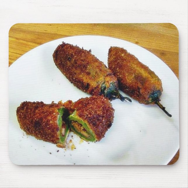 Cooking Food Stuffed Jalapenos Peppers Mouse Pad (Front)