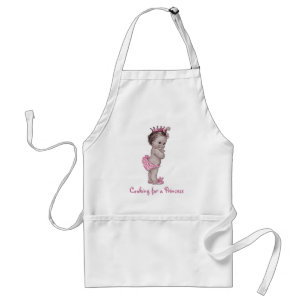 Cooking for a Princess Vintage Baby Adult Apron